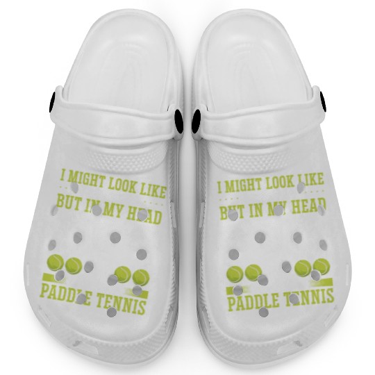 Paddle Tennis Player Match Funny Paddle Team Clogs