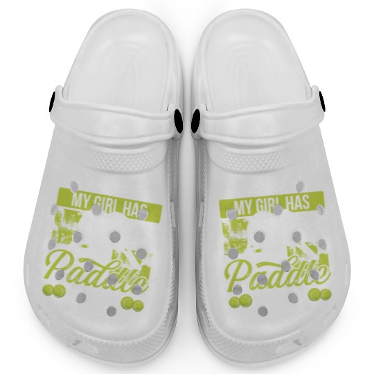 Paddle Tennis Player Match Dad Fathers Day Papa Clogs