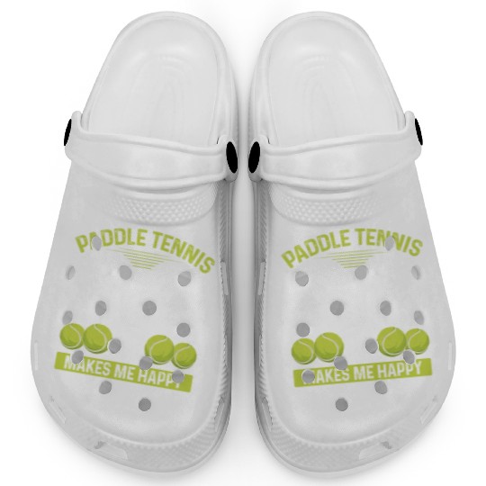 Paddle Tennis Player Match Humor Funny Team Clogs