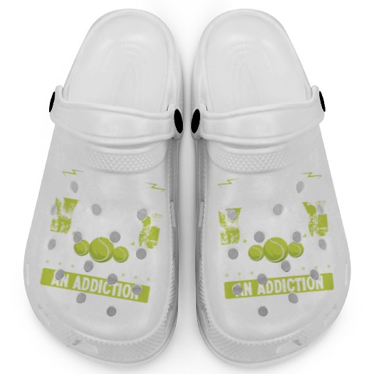 Paddle Tennis Player Match Funny Humor Balls Clogs