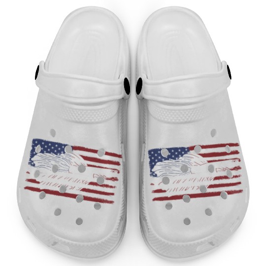 Betta Fish American US Flag Aquarium Fish Keeper A Clogs