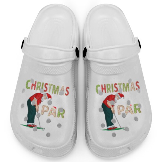 Golf Santa Claus Pun Golfer Gift Golfing Clogs