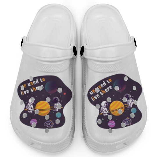 We Used To Live There Cool astronauts on Planets Clogs