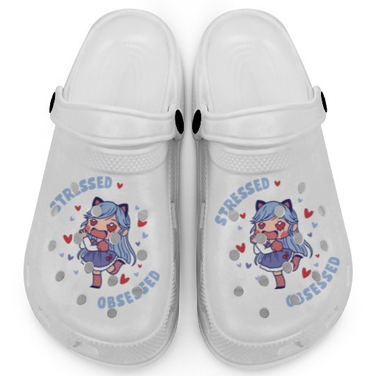 Stressed Blessed And Kpop Obsessed Funny Kpop Gift Clogs
