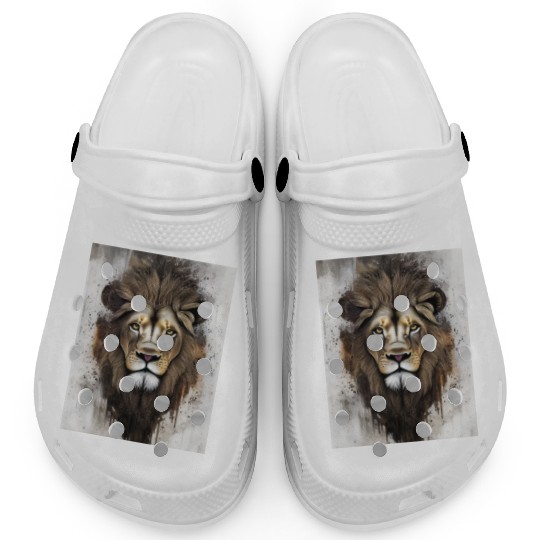 Painted Lion face Clogs
