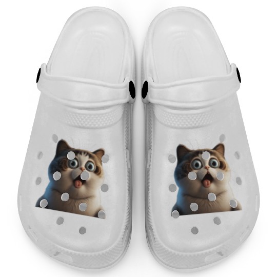 Funny surprised cat Clogs
