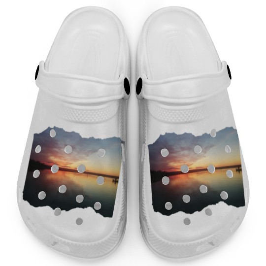 Beautiful photography of ocean waves and sunset Clogs