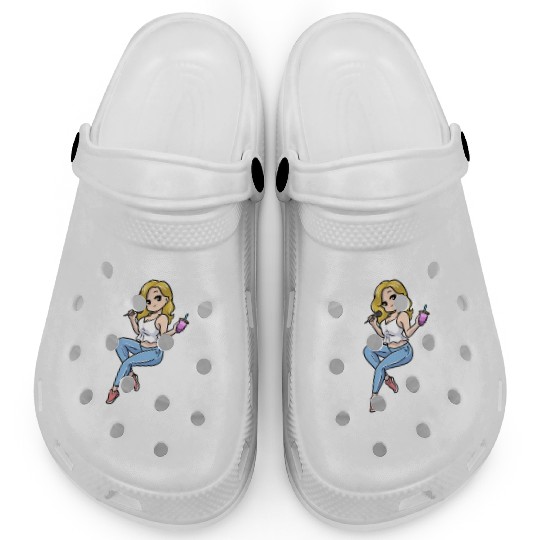 Fueled By Kpop And Bubble Tea Funny Kpop Gift Clogs