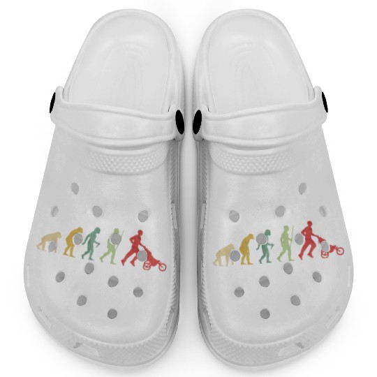 Father Running With Baby Carriage Evolution Clogs