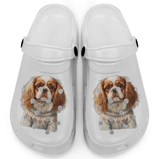 Cute Cavalier King Charles Spaniel Christmas Clogs