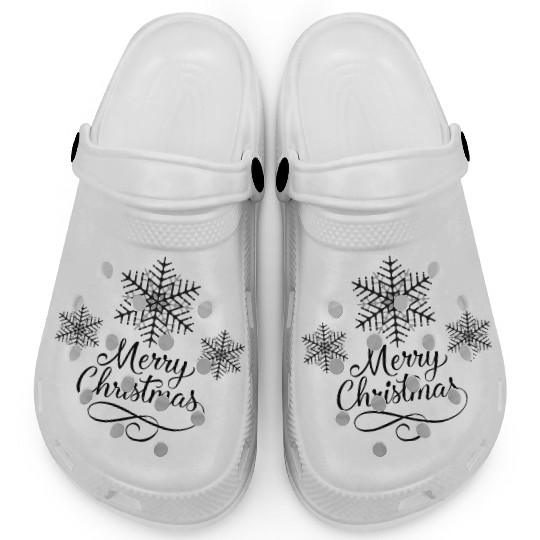 snowflake Merry Christmas Clogs