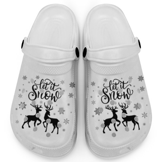 Let it snow with deer and snowflakes Clogs