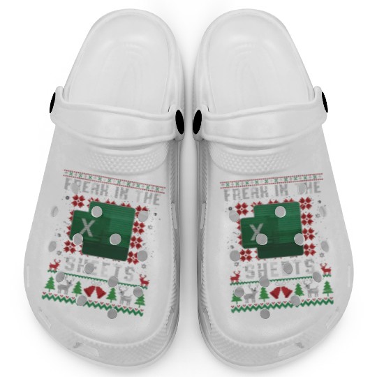 Freak In The Sheets Excel Ugly Christmas Sweater Clogs
