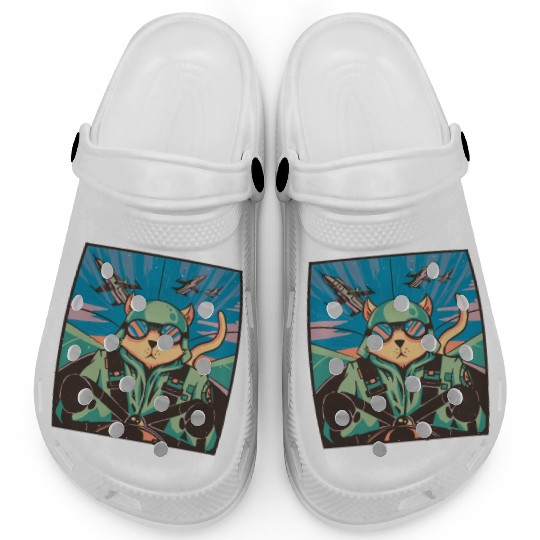 Fighter jet pilot-cat Fighter jet pilot-cat inspir Clogs
