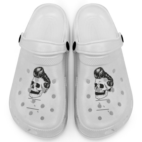 Rock N Roll Skeleton Head -Sweet Rock On Guitar Clogs