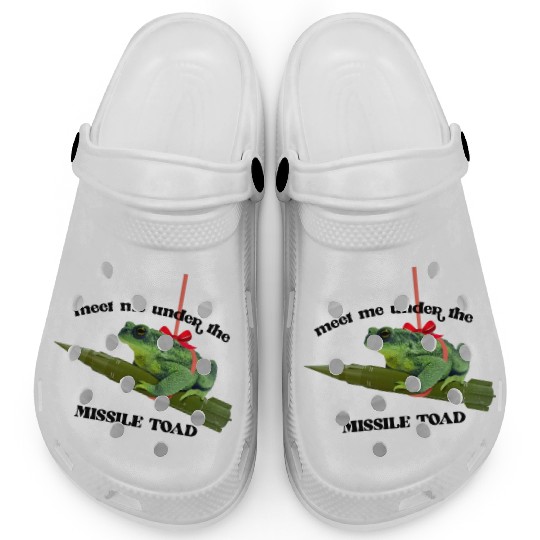 Meet me under the missile toad – mistletoe pun Clogs