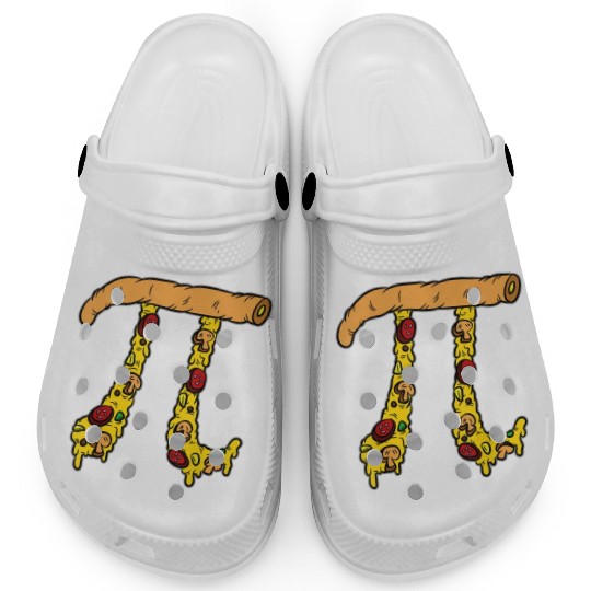 Pizza Pi Funny Pi day gift funny Pizza Pi Clogs