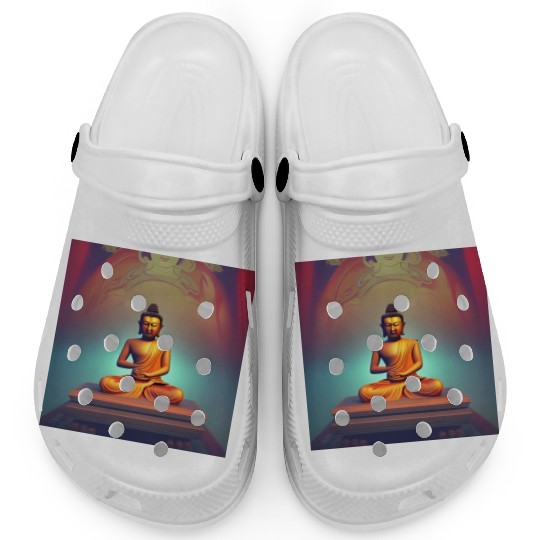 Buddha statue portrait Clogs