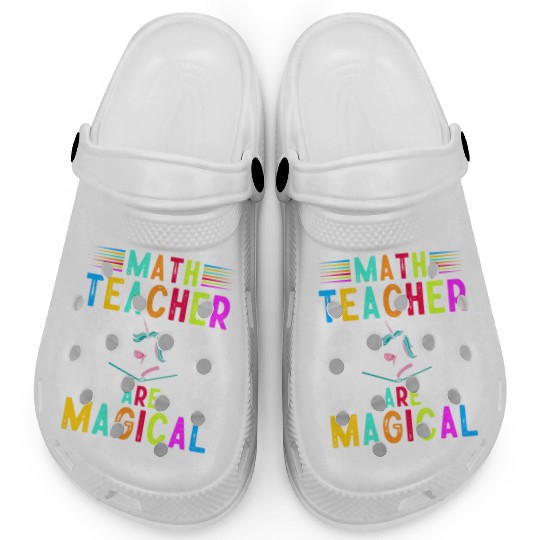 Math Teacher Unicorn Clogs