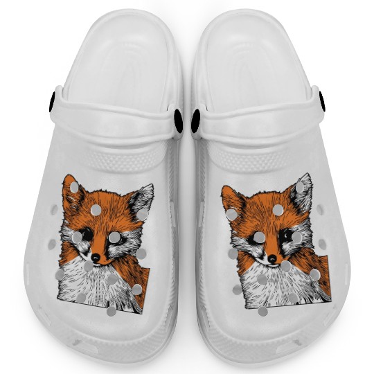 Fox Drawing Nature Forest Save The Planet Clogs