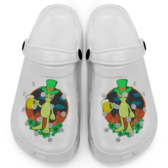 St Patrick's Day Drinking Alien Clogs