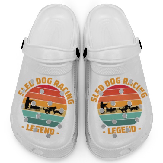 Husky Sledding Sled Dog Racing Alaskan Racers Clogs