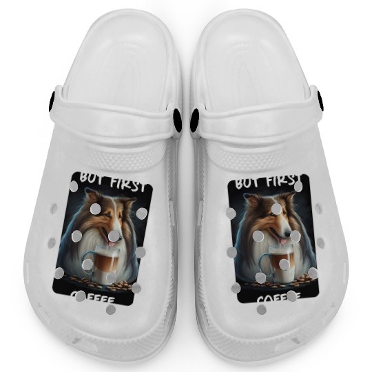 Collie - But First Coffee Clogs