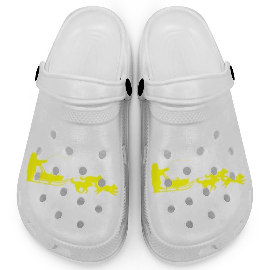 Husky Sledding Sled Dog Racing Alaskan Racers Clogs