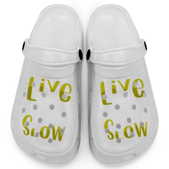 Relax and Live Slow Sea Turtle Beachy Vacation Clogs
