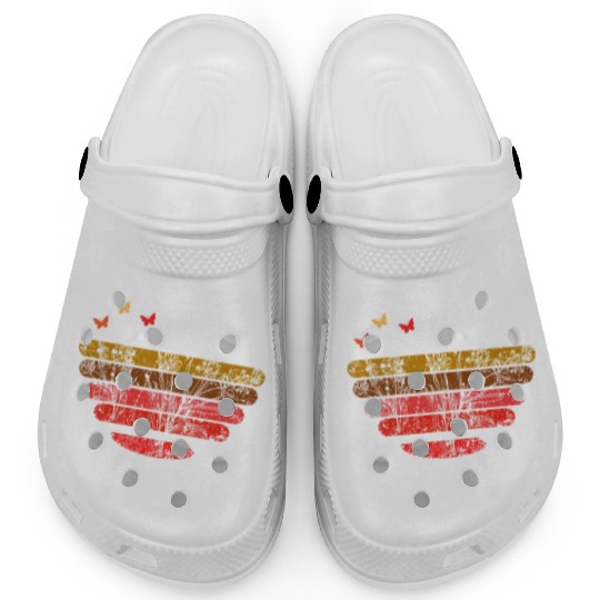 Beautiful flowers and butterflies - cool design Clogs