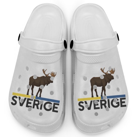 Sweden Flag Sverige Moose Clogs