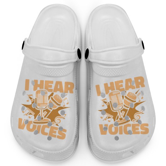 Music Teacher Microphone I Hear Voices Clogs