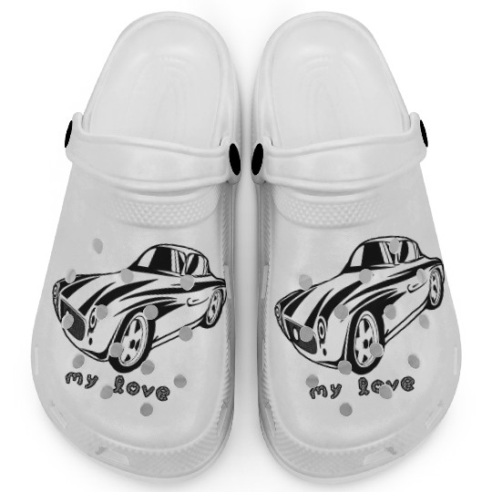 Car with typography Clogs