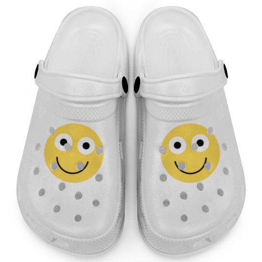 Still Depressed, Happy Smiling Face - Funny Quotes Clogs