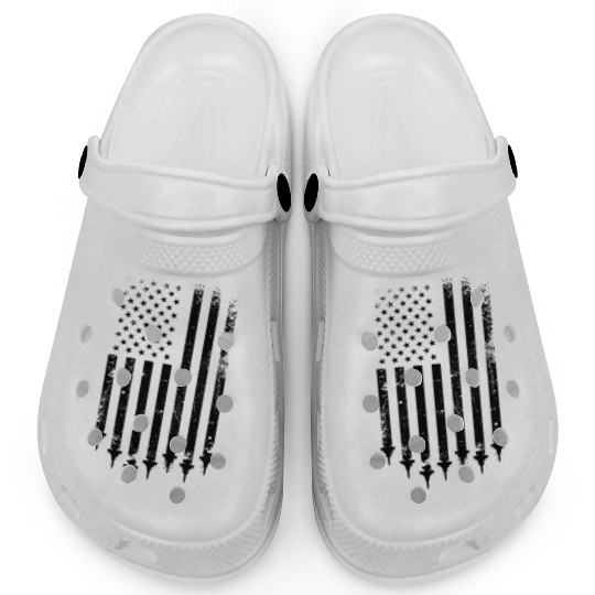 USA Flag Jet, American Flag, Fighter Jet Airplanes Clogs