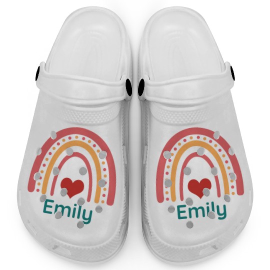 Emily Vintage Boho Rainbow Clogs