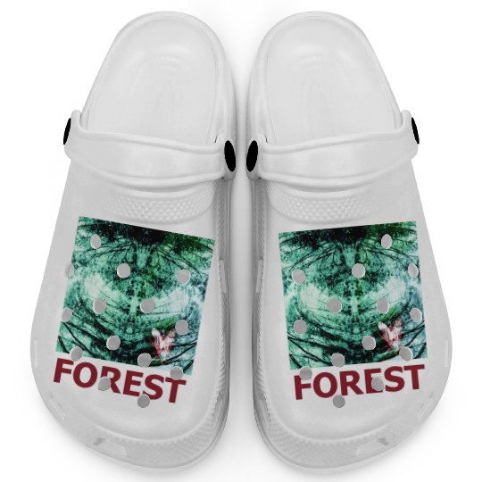 Green forest mandala red Clogs