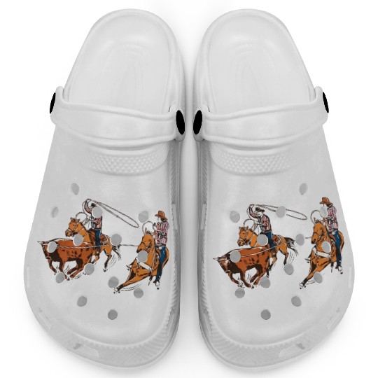 Retro Cowboy Riding When Nothing Goes Right Clogs
