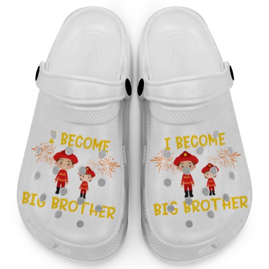 Big brother fire truck fireman Clogs