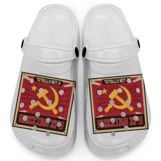 Funny Russian Spy USSR Soviet Union Russia Hammer Clogs
