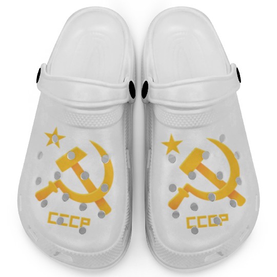 USSR Soviet Union Russia Hammer Sickel USSR Flag C Clogs