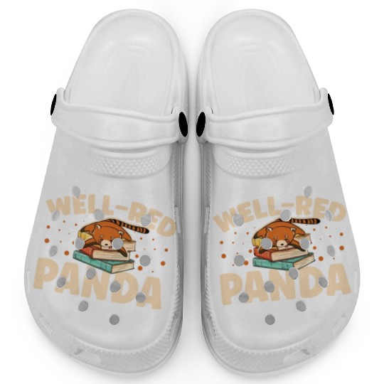 Well-Red Panda Zookeeper Zoogoer Wildlife Bookworm Clogs