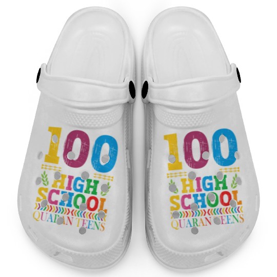 100 Days Of High School Quaran-teens Masked Clogs