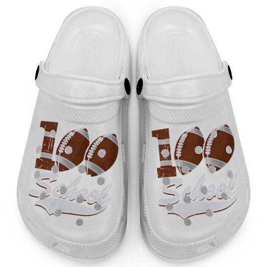 100 Days Of School Sports Game Rugby Player Clogs