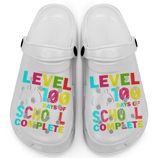 Level 100 Days Of School Complete Kid Gamer Clogs