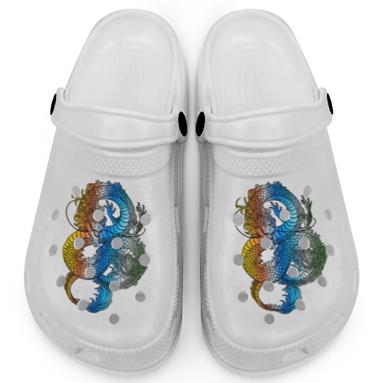 Japanese Dragon Vintage Demon Retro 102 Clogs
