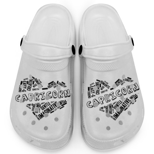 Capricorn Heart Word Cloud Doodle Astrology Zodiac Clogs