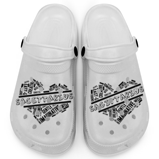 Sagittarius Star Sign Heart Word Cloud Doodle Astr Clogs