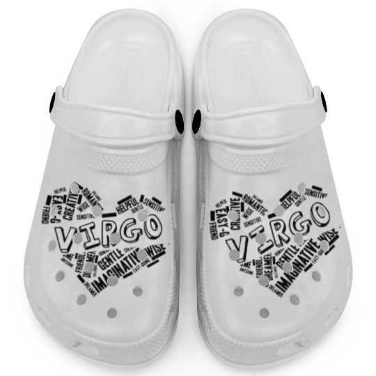 Virgo Heart Word Cloud Doodle Astrology Zodiac Sta Clogs