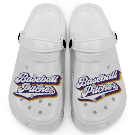 Baseball Pitcher Sayings Player Hobby Clogs